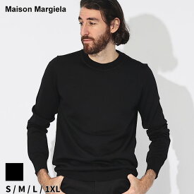 マルジェラ ニット Maison Margiela メゾン マルジェラ セーター メンズ ワークインプログレス クルーネック 黒 クロ ブランド トップス プルオーバー 大きいサイズあり MEHA0002S17782 2024_vt