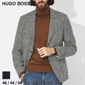 ヒューゴボス ジャケット HUGO BOSS メンズ 千鳥柄 シングル 紺 ネービー ブランド アウター テーラード フォーマル コットン 大きいサイズあり HBHANRY10251475