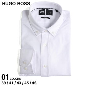 ◆エントリーでさらにポイント+4倍◆ヒューゴボス シャツ HUGO BOSS メンズ ドレスシャツ ワイシャツ カットシャツ ストレッチ ボタンダウン 長袖 ブランド ビジネス フォーマル スリムフィット 大きいサイズあり HBHANK10248717 SALE_1_c