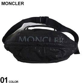 モンクレール バッグ MONCLER メンズ ベルトバッグ ボディバッグ ウエストポーチ ハンドバッグ 撥水 ナイロン ロゴ プリント ALCHEMY クロ 黒 ブランド 鞄 レディース MC5M00004M3409