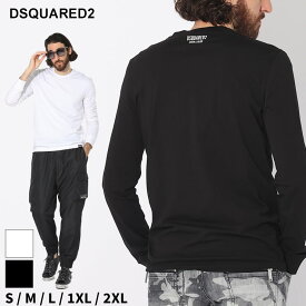 ディースクエアード Tシャツ 長袖 DSQUARED2 メンズ ロンT ロゴ クルーネック アンダーTシャツ シロ 白 クロ 黒 ブランド トップス シャツ 大きいサイズあり D2D9M104010 SALE_1_b