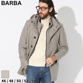◆エントリーでさらにポイント+4倍◆バルバ コート BARBA メンズ ハーフコート フード着脱 ブランド アウター ブルゾン ビジネス ウール 大きいサイズあり BARSNOW191