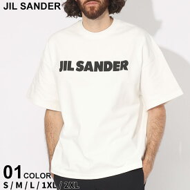 ジルサンダー Tシャツ JIL SANDER メンズ カットソー ロゴ プリント クルーネック 白 シロ ブランド トップス シャツ 定番 コットン 大きいサイズあり JLGC0001J45047