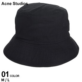 クーポン利用でさらに1000円OFF アクネストゥディオズ バケットハット Acne Studios レディース バケハ 帽子 ロゴ ツイル コットン クロ 黒 ブランド ハット シンプル メンズ ACLC40223 sale_6_b