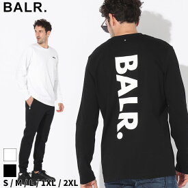 ボーラー Tシャツ 長袖 BALR. メンズ ロンT ロゴ バックプリント クルーネック シロ 白 クロ 黒 ブランド トップス 大きいサイズあり BA11111052JP