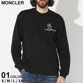 クーポン利用でさらに5000円OFF モンクレール Tシャツ 長袖 MONCLER GRENOBLE メンズ ロンT ロゴ クルーネック 切り替え 黒 クロ ブランド トップス 大きいサイズあり MCGN8D000018392