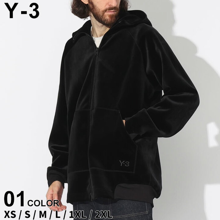 楽天市場】ワイスリー Y-3 パーカー メンズ ベルベット フルジップ 
