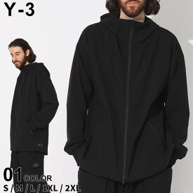 Y-3 アウター ワイスリー メンズ ウィンドブレーカー 裾ロゴ フルジップ クロ 黒 ブランド ジャケット ブルゾン パーカー リラックスフィット 大きいサイズあり Y3IQ1791