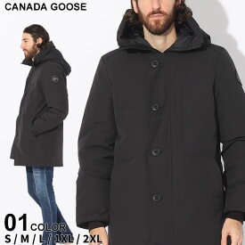 ◆エントリーでさらにポイント+4倍◆カナダグース ダウンジャケット CANADA GOOSE メンズ ダウン 袖ロゴ フード フルジップ CHATEAU シャトー クロ 黒 ブランド ブラックレーベル アウター ジャケット ブルゾン 定番 大きいサイズあり CG2053MB