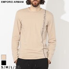 アルマーニ Tシャツ 長袖 EMPORIO ARMANI エンポリオアルマーニ メンズ ロンT ロゴ ベージュ クロ 黒 プリント ブランド トップス 大きいサイズあり EAU1110233F523 SALE_1_a