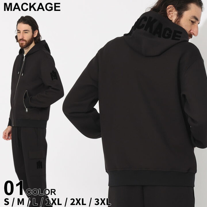 楽天市場】マッカージュ パーカー MACKAGE メンズ ジップパーカー 