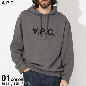 A.P.C. パーカー アーペーセー メンズ フーディー プルパーカー スウェット 裏起毛 ロゴ プリント ブランド トップス 長袖 大きいサイズあり APCCOFDXH27833 SALE_1_e