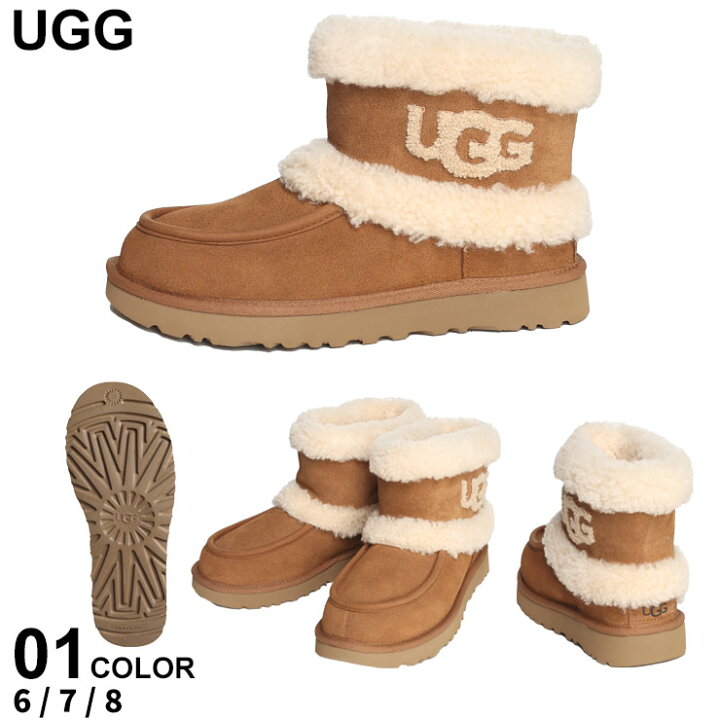 楽天市場】【ラスト8サイズ】 UGG ブーツ レディース アグ ボア ロゴ 