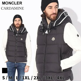 モンクレール ダウン メンズ MONCLER ダウンベスト ジレ CARDAMINE カルダミン フード ロゴ 黒 クロ ブランド アウター レギュラーフィット 大きいサイズあり MCCARDAMINE3