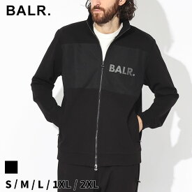 ボーラー ジャケット BALR. メンズ トラックジャケット スウェット ロゴ クロ 黒 ブランド アウター ブルゾン スタンド セットアップ対応 大きいサイズあり BA12681003 SALE_1_e