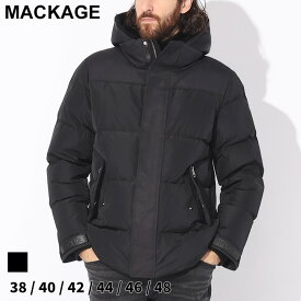 マッカージュ ダウン メンズ MACKAGE ダウンジャケット ショートダウン ムートン レイヤード クロ 黒 ロゴ ブランド アウター ジャケット ブルゾン 撥水加工 大きいサイズあり MKGRILEY3