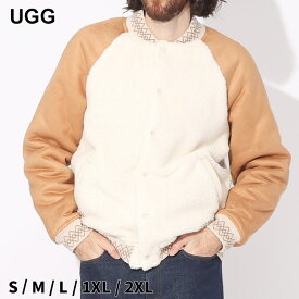 UGG アグ アウター メンズ ボアジャケット 切り替え Tasman Varsity Jacket 白 シロ ブランド ジャケット ブルゾン 秋冬 大きいサイズあり UGG1146550