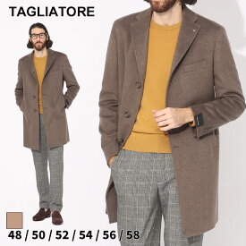 タリアトーレ コート TAGLIATORE メンズ チェスターコート シングル 茶色 チャイロ ブランド アウター ビジネス フォーマル カシミヤ 大きいサイズあり TGCFBM13220012U