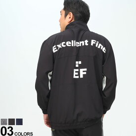 ◆エントリーでさらにポイント+4倍◆大きいサイズ メンズ EXCELLENT FINE (エクセレントファイン) ドライ ストレッチ UVカット 軽量 フルジップ ジャケット ブルゾン スタンド スポーツ BTTS2373