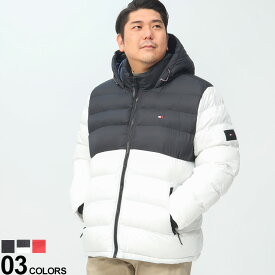 大きいサイズ メンズ TOMMY HILFIGER (トミーヒルフィガー) フード フルジップ 中綿 ジャケット ジャケット ブルゾン パーカー A158AN508D22