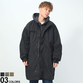 ◆エントリーでさらにポイント+4倍◆ALPHA INDUSTRIES INC (アルファインダストリーズ) ライナー付き フルジップ モッズコート M65 COAT WITH LINERメンズ 男性 トップス アウター ジャケット ブルゾン ミリタリー TA1679099