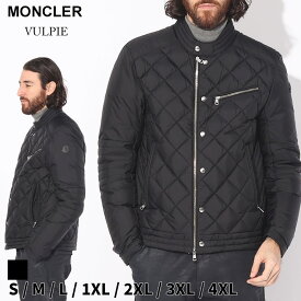 ◆エントリーでさらにポイント+4倍◆モンクレール ダウン メンズ MONCLER ダウンジャケット ライトダウン ショートダウン キルティング バイカージャケット VULPIE ヴァルピー 黒 クロ ブランド ジャケット ブルゾン 撥水生地 スリムフィット 大きいサイズあり MCVULPIE3