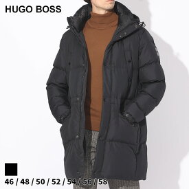 ヒューゴボス コート HUGO BOSS メンズ ロングコート フード 中綿 黒 クロ ブランド アウター ブルゾン ロング 秋冬 レギュラーフィット 撥水 大きいサイズあり HB50498000