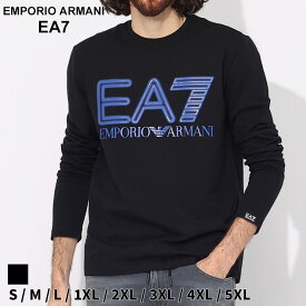 アルマーニ Tシャツ EMPORIO ARMANI EA7 エンポリオアルマーニ メンズ ロンT 長袖 ロゴ プリント クロ 黒 ブランド トップス 大きいサイズあり EA73DPT38PJMUZ
