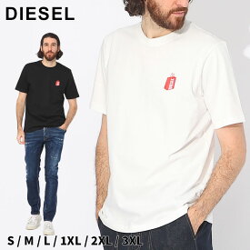 ディーゼル Tシャツ DIESEL メンズ カットソー 半袖 ショッパーバッグ ロゴ プリント シロ 白 クロ 黒 ブランド トップス シャツ 大きいサイズあり DSA129640KKAJ