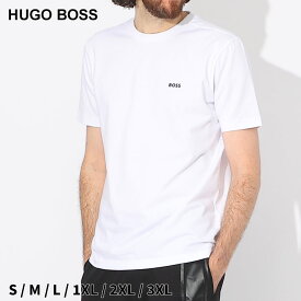 ◆エントリーでさらにポイント+4倍◆ヒューゴボス Tシャツ HUGO BOSS メンズ カットソー 半袖 ミニロゴ シロ 白 ブランド トップス シャツ レギュラーフィット 大きいサイズあり HB50506373 SALE_1_a