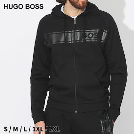 ヒューゴボス パーカー HUGO BOSS メンズ ジップパーカー スウェット ロゴ 黒 クロ ブランド トップス 長袖 セットアップ対応 レギュラーフィット 大きいサイズあり HB50510630