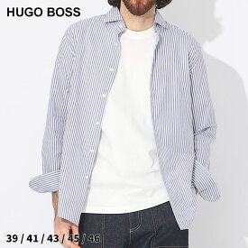 ヒューゴボス シャツ HUGO BOSS メンズ ビジネスシャツ 長袖 ストレッチ ストライプ ドレスシャツ ブランド ビジネス フォーマル ワイシャツ 大きいサイズあり HBHANK10256851