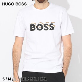 ヒューゴボス Tシャツ HUGO BOSS メンズ カットソー 半袖 ロゴ 白 シロ ブランド トップス シャツ コットン レギュラーフィット 大きいサイズあり HB50506923