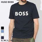 ヒューゴボス Tシャツ HUGO BOSS メンズ カットソー 半袖 ロゴ プリント シロ 白 クロ 黒 ブランド トップス シャツ レギュラーフィット 大きいサイズあり HB50495742 SALE_1_a
