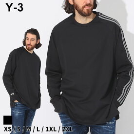 Y-3 Tシャツ 長袖 ワイスリー メンズ ロンT スリーストライプ 袖ロゴ 3S LS TEE クロ 黒 ブランド トップス 大きいサイズあり Y3IR6268