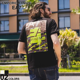 アルマーニ Tシャツ EMPORIO ARMANI EA7 エンポリオアルマーニ メンズ カットソー 半袖 ロゴ バックプリント シロ 白 ブランド トップス シャツ 大きいサイズあり EA73DPT12PJ7BZ