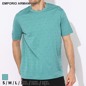 アルマーニ Tシャツ EMPORIO ARMANI エンポリオアルマーニ メンズ 半袖 カットソー ジャガードロゴ ブランド トップス シャツ レギュラーフィット 大きいサイズあり EA3D1TH51JORZ