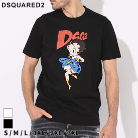 ディースクエアード Tシャツ DSQUARED2 メンズ 半袖 カットソー プリント BETTY BOOP ベティ・ブープ ブランド トップス シャツ オーバーサイズフィット 大きいサイズあり D2GD1269S23009
