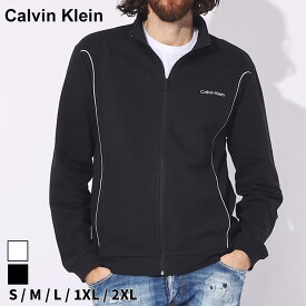 カルバンクライン ジャケット Calvin Klein メンズ トラックジャケット ジャージ ロゴ刺繍 ハイネック シロ 白 クロ 黒 ブランド トップス スポーツ ジャケット 大きいサイズあり CK40MC433 sale_1_e