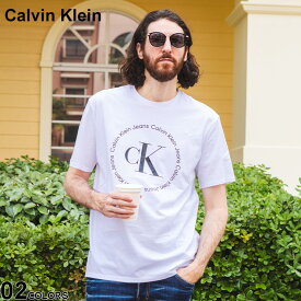 カルバンクライン Tシャツ Calvin Klein メンズ カットソー 半袖 サークル ロゴ プリント 白 シロ 黒 クロ ブランド トップス 綿100％ シャツ 大きいサイズあり CK40KC801 sale_1_a