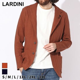 ラルディーニ ジャケット LARDINI メンズ ニットジャケット ブレザー カーディガン シングル 2ツ釦 ケーブルニット 紺 ネービー 茶色　ブランド アウター 大きいサイズあり LDLJM5662001 sale_2_c