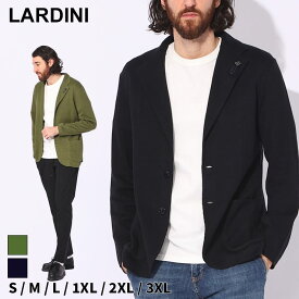 ラルディーニ ジャケット LARDINI メンズ ニットジャケット サマージャケット ブランド シングル 2ツ釦 コットン ニット 黒 クロ 緑 ミドリ アウター 大きいサイズあり LDLJM5662005