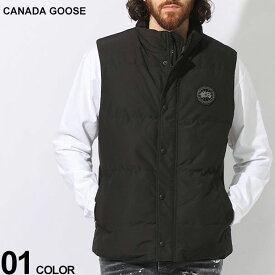 ◆エントリーでさらにポイント+4倍◆カナダグース ダウンベスト CANADA GOOSE メンズ ダウン ジレ ロゴワッペン Garson クロ 黒 ブランド アウター スタンド 防寒 定番 クラシックフィット 大きいサイズあり CG2081MB