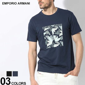 アルマーニ Tシャツ EMPORIO ARMANI エンポリオアルマーニ メンズ カットソー 半袖 フロントグラフィックロゴ 白 シロ 黒 クロ 紺 ネービー ブランド トップス シャツ 大きいサイズあり EAS2118184R468