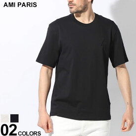 ◆エントリーでさらにポイント+4倍◆アミパリス Tシャツ AMI PARIS メンズ カットソー 半袖 コットン100％ エンボスロゴ ヘビージャージーブランド トップス シャツ 大きいサイズあり レディース AMUTS025726