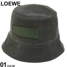 LOEWE (ロエベ) ワックスドキャンバス＆カーフ バケットハット WAXED CANVAS LEK820HB1X75 ブランド レディース 女性 帽子 ハット バケットハット