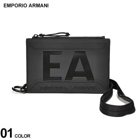 EMPORIO ARMANI (エンポリオ アルマーニ) ラバー仕上げ オーバーサイズEAロゴ リストストラップ テックケース EAY4R563YQ14V ブランド メンズ 男性 バッグ 鞄 ミニショルダー ポーチ