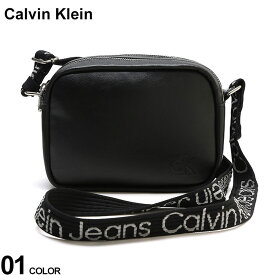 Calvin Klein (カルバンクライン) フェイクレザー ワンポイントロゴ クロスボディバッグ CKLK60K611554 ブランド レディース バッグ 鞄 ショルダーバッグ コンパクト