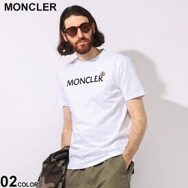 MONCLER (モンクレール) フロントロゴ&ワッペン クルーネック 半袖 Tシャツ MC8C000578390T ブランド メンズ 男性 トップス Tシャツ 半袖 シャツ