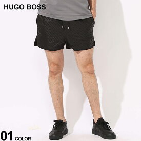 HUGO BOSS (ヒューゴボス) BOSS BEACH モノグラム総柄 速乾 メッシュインナー付き スイムショーツ HB50515295 ブランド メンズ 男性 ボトムス 水着 スイムパンツ ショーツ